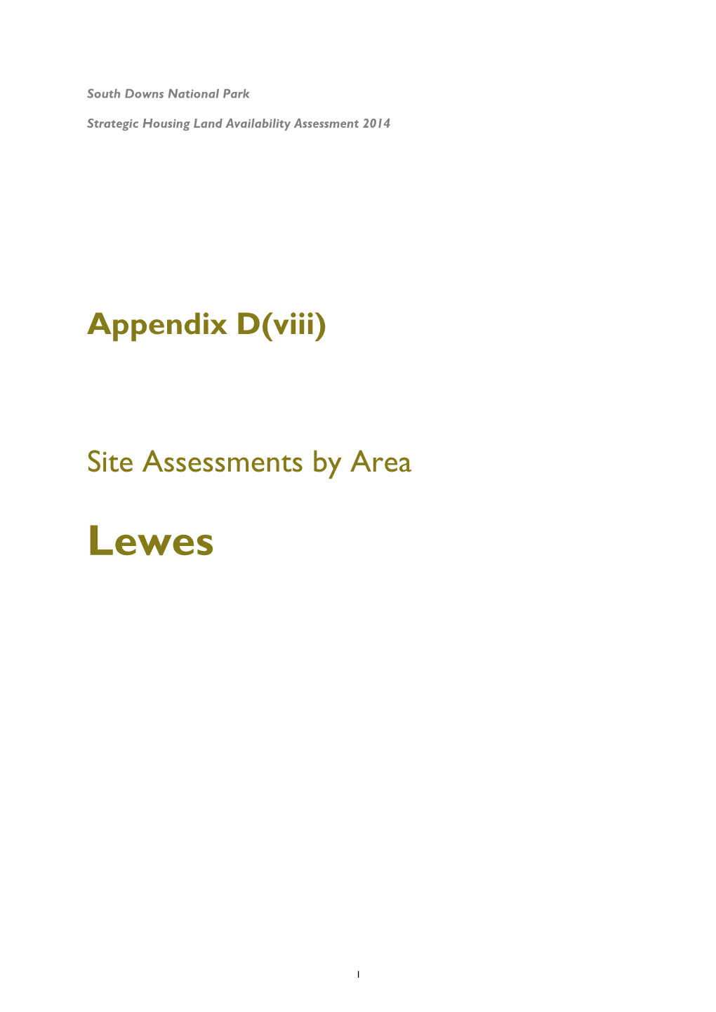 Appendix D(Viii)