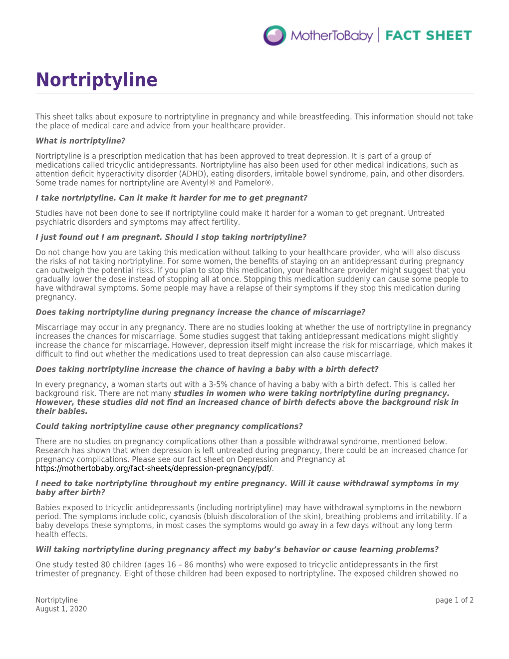 Nortriptyline