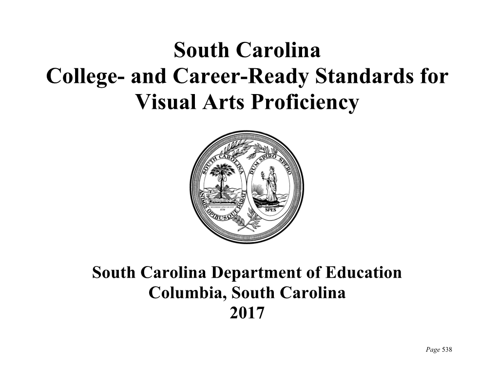 And Career-Ready Standards for Visual Arts Proficiency