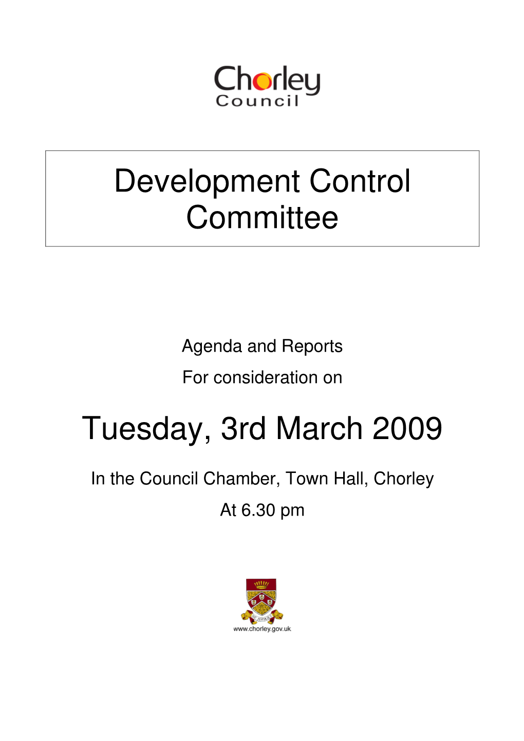 Development Control Committee Tuesday, 3Rd March 2009