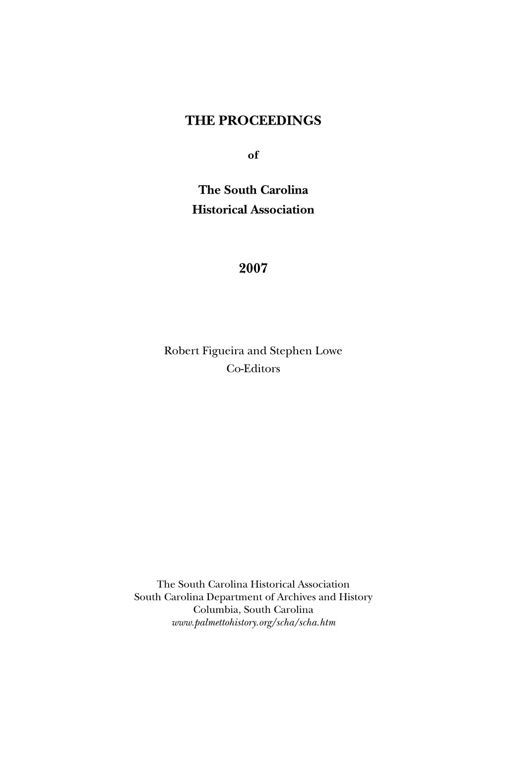 The Proceedings 2007