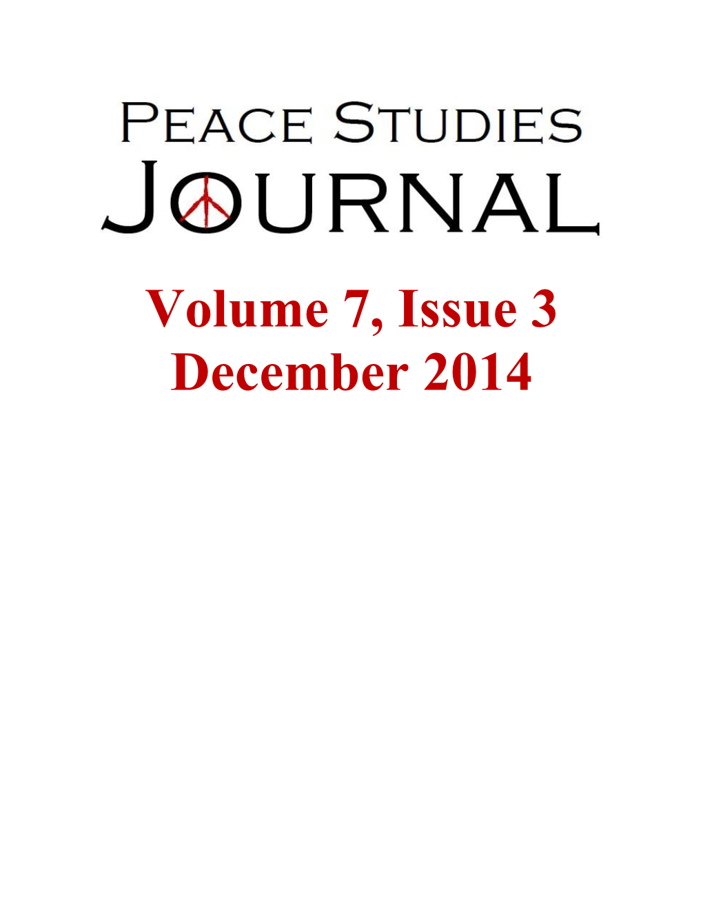 Volume 7, Issue 3 December 2014