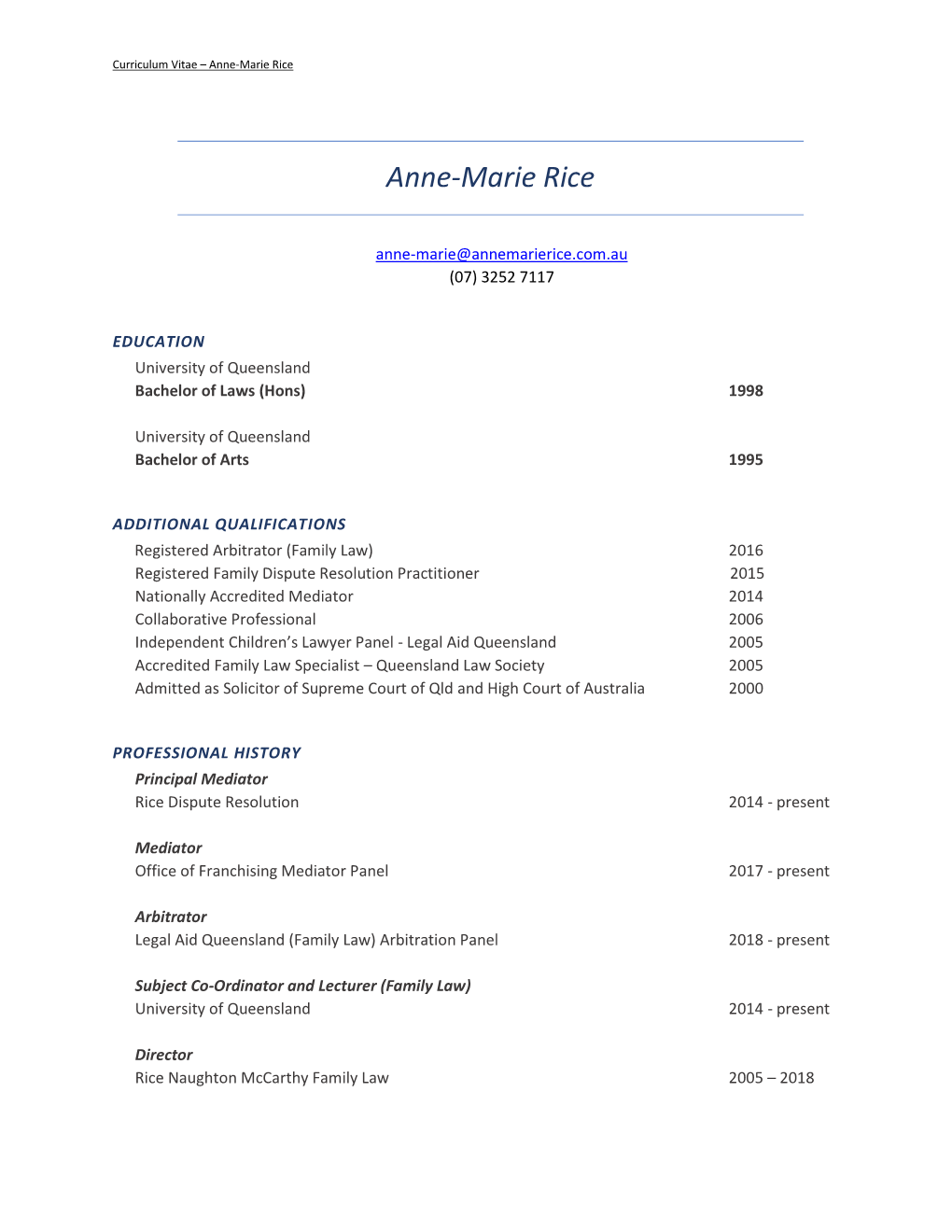 Curriculum Vitae AMR As at May 2019.Pdf