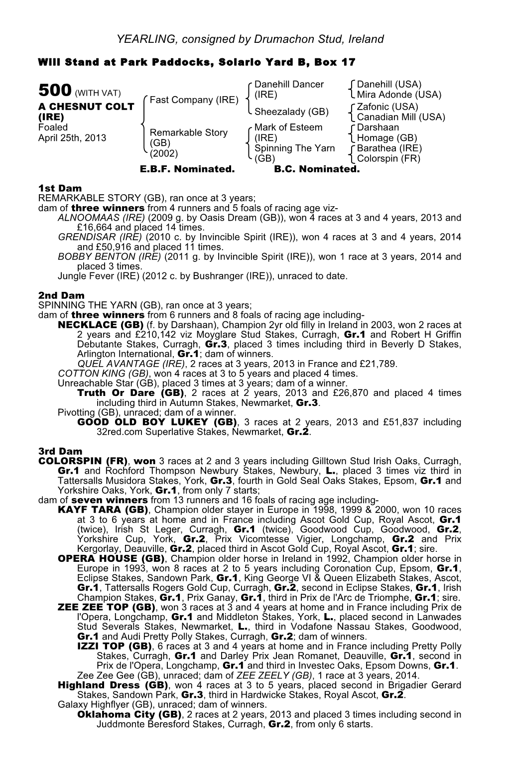 Tattersalls October Yearling Sale Book 1