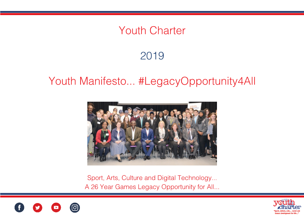 Youth Charter 2019 Youth Manifesto... #Legacyopportunity4all