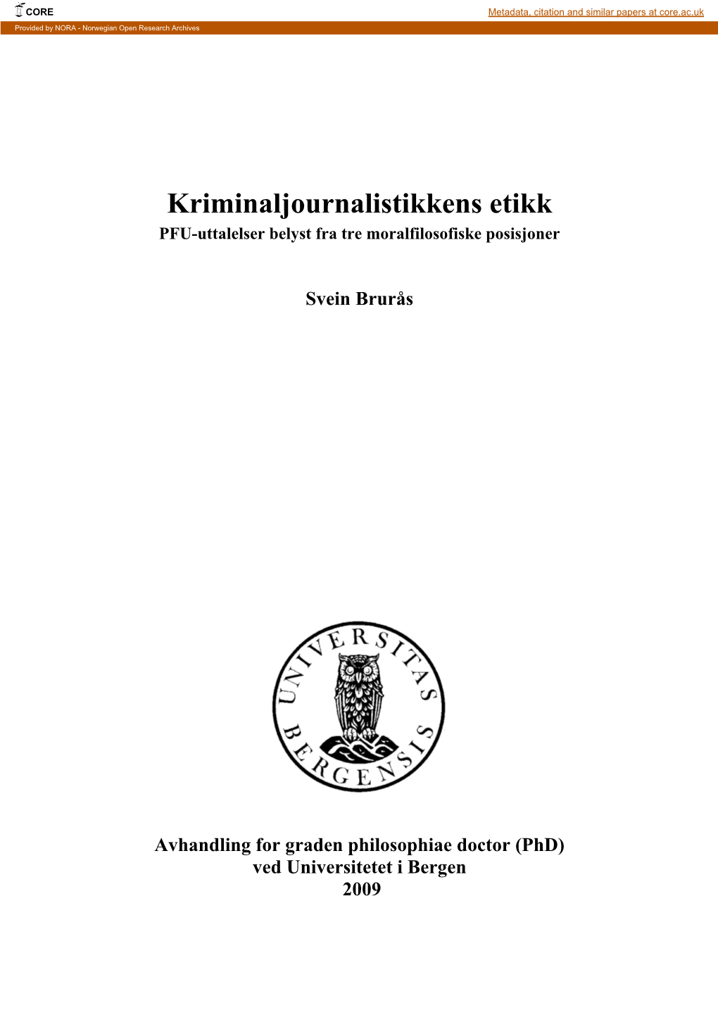 Kriminaljournalistikkens Etikk