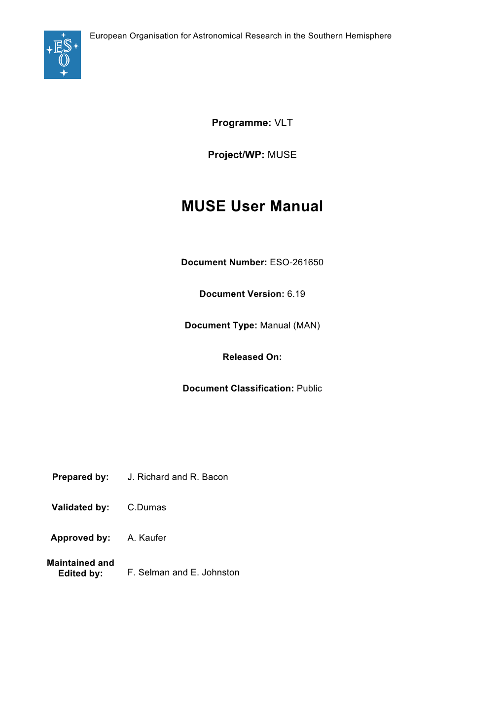 MUSE User Manual