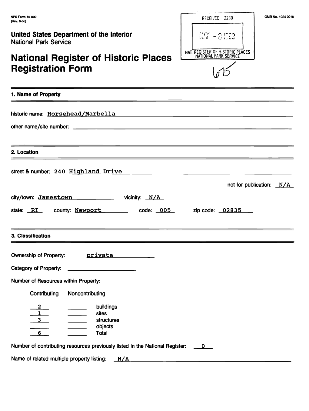 National Register of Historic Places Continuation Sheet