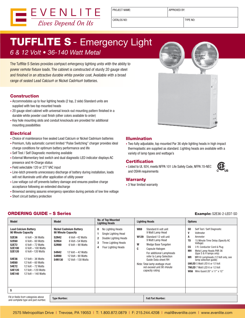 TUFFLITE S- Emergency Light