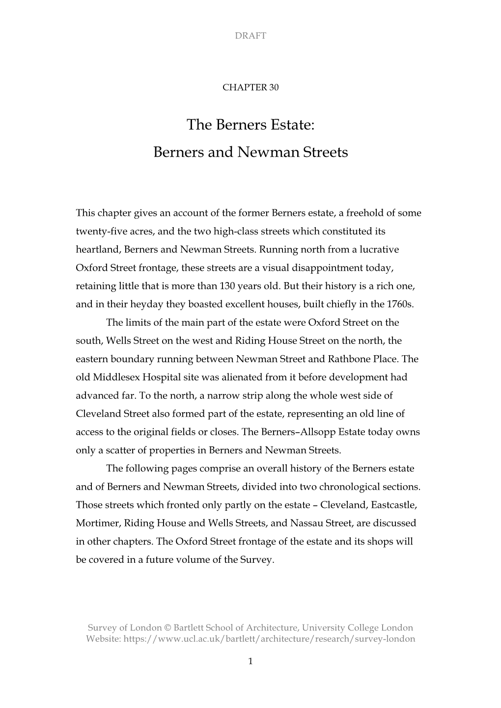 Chapter 30: the Berners Estate: Berners and Newman Streets