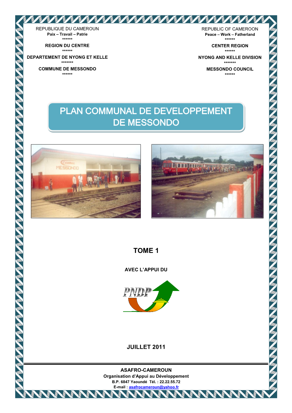 Plan Communal De Développement De Messondo Page 4