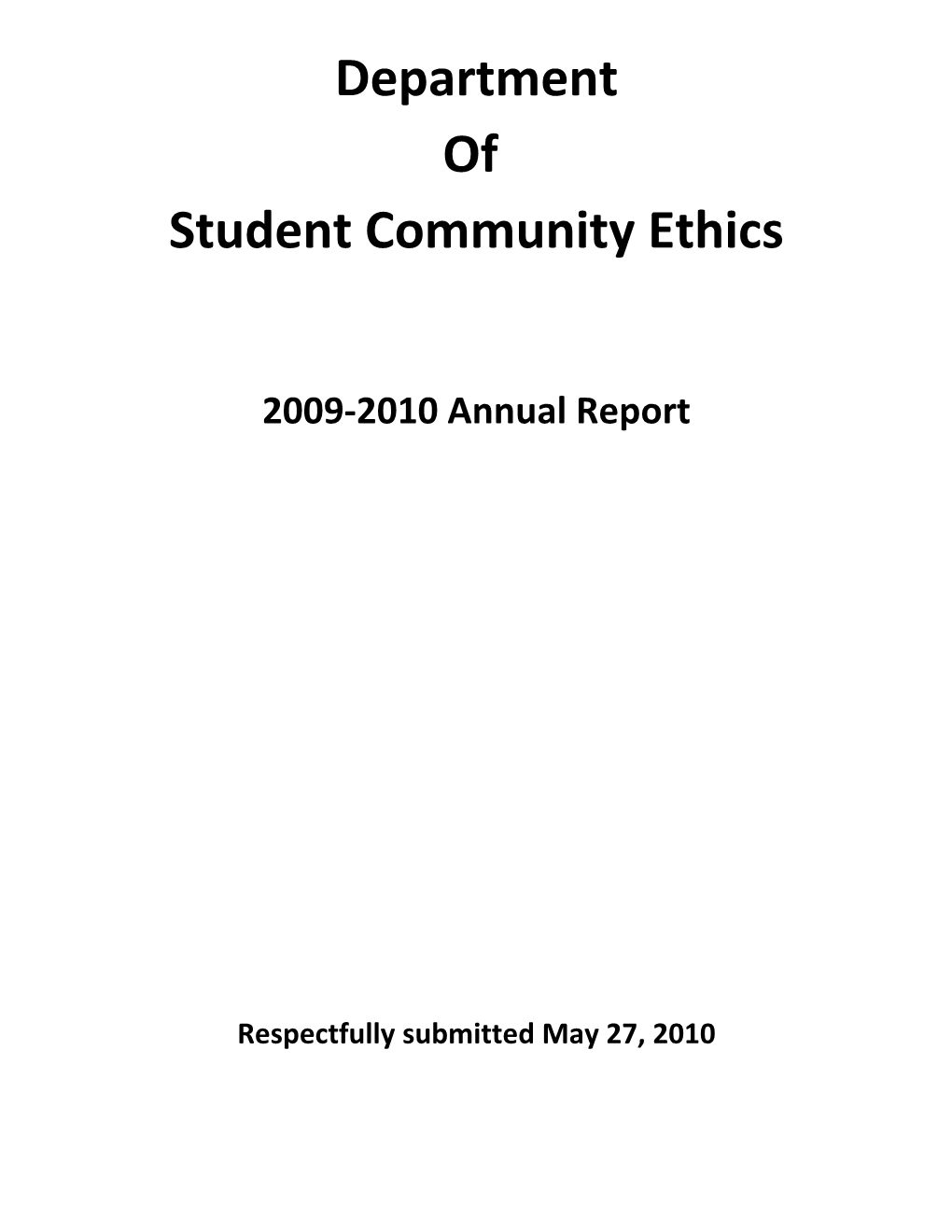 Student Community Ethics s1