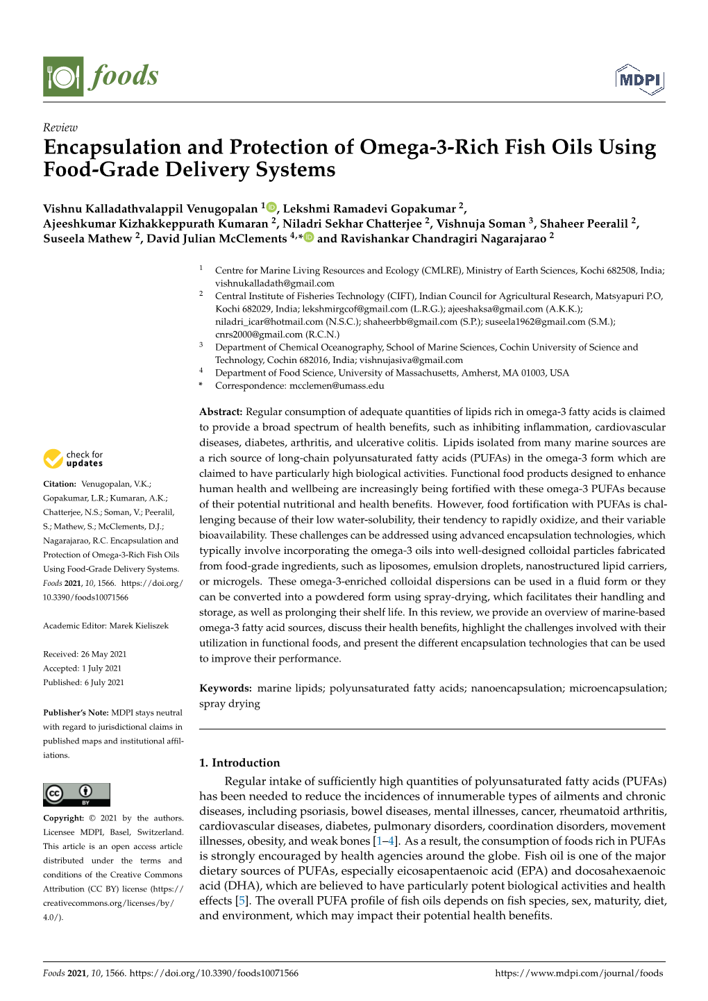 Encapsulation and Protection of Omega-3-Rich Fish Oils Using Food-Grade Delivery Systems