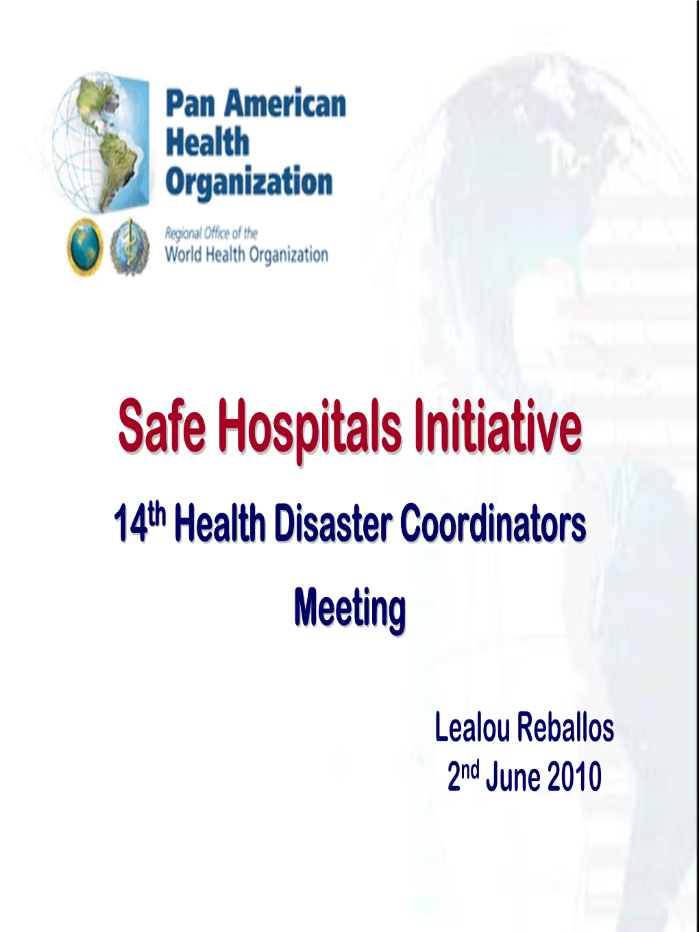 Safe Hospitals Initiative