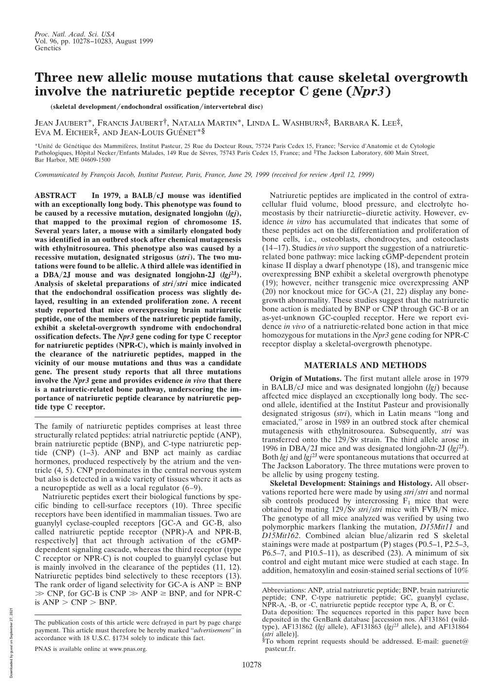 Three New Allelic Mouse Mutations That Cause Skeletal Overgrowth