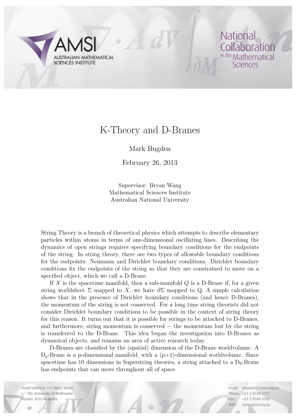 K-Theory and D-Branes