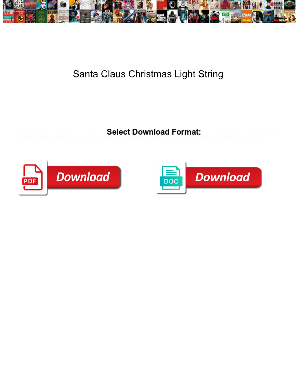 Santa Claus Christmas Light String