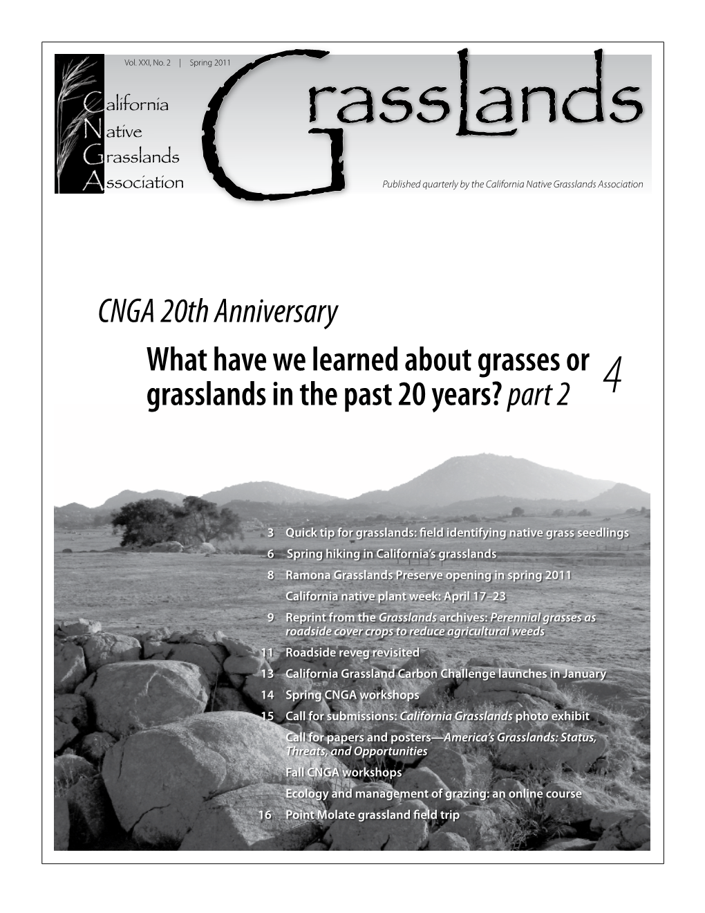 CNGA 20Th Anniversary What Have We Learned About Grasses Or Grasslands in the Past 20 Years? Part 2 4