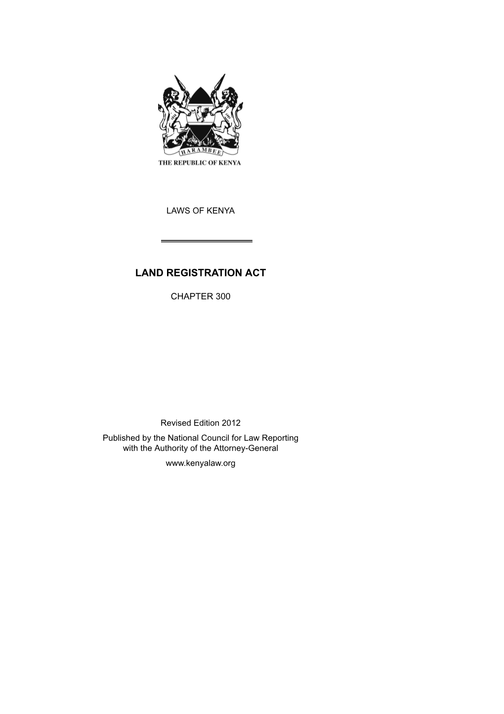 Land Registration Act