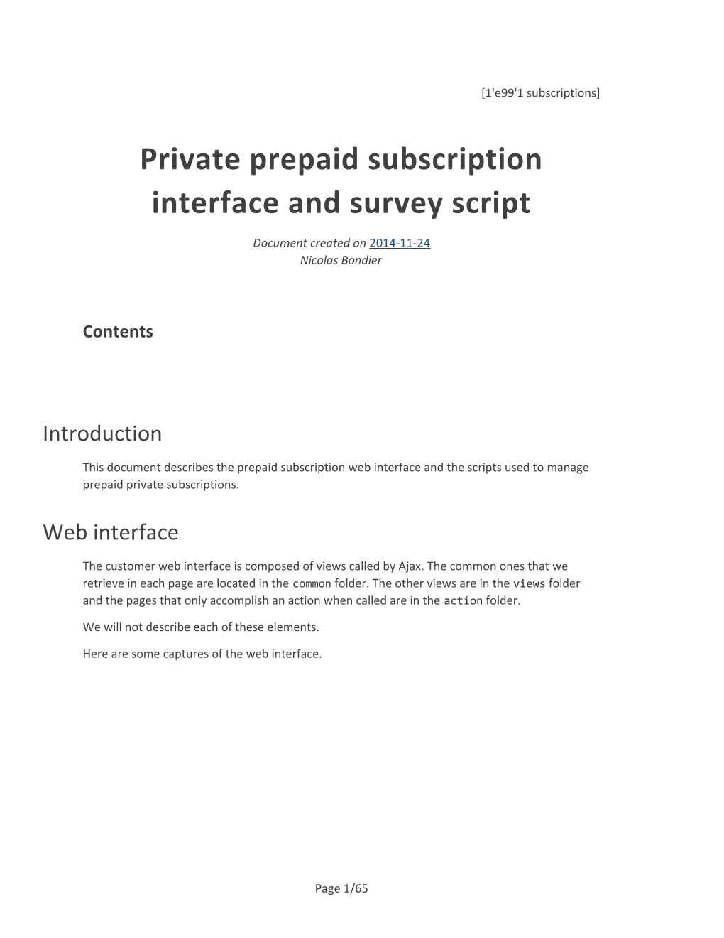 Private Prepaid Subscriptions