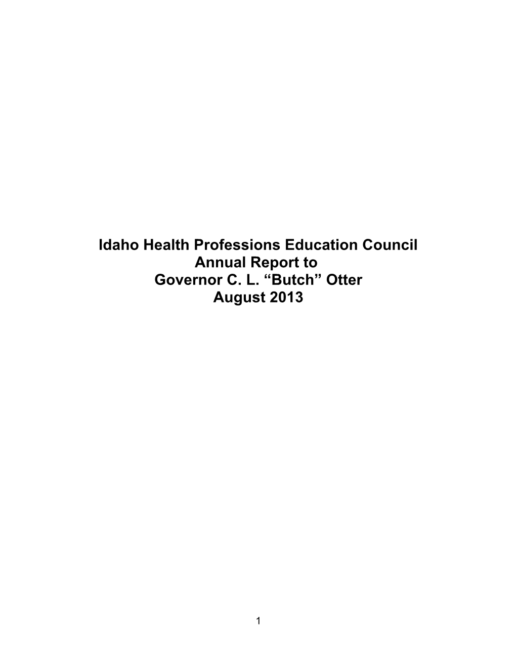 Idaho Health Professions Education Council