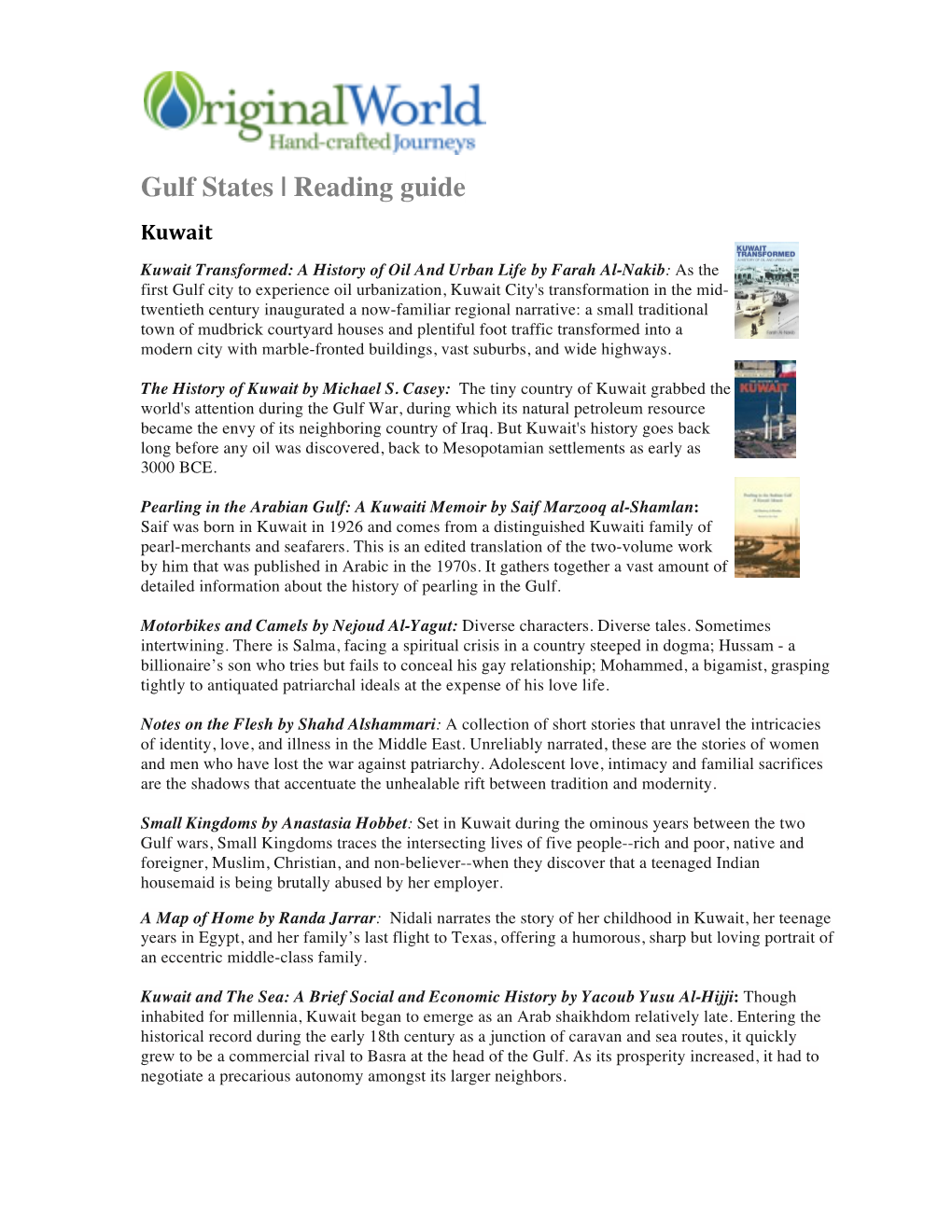 Bahrain, Kuwait & Qatar Reading List