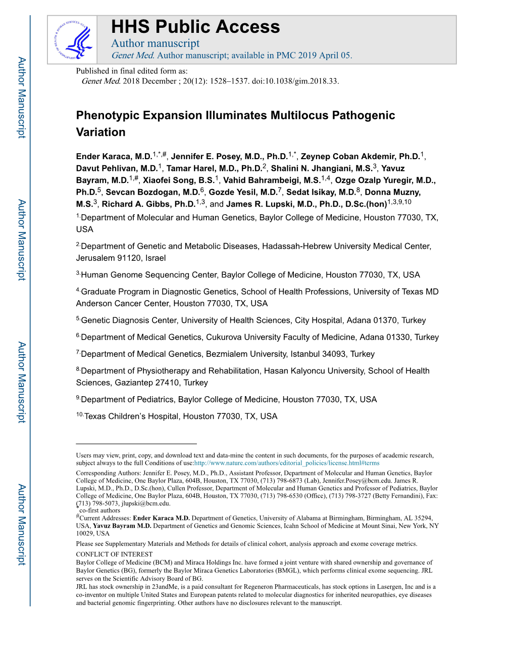 Phenotypic Expansion Illuminates Multilocus Pathogenic Variation