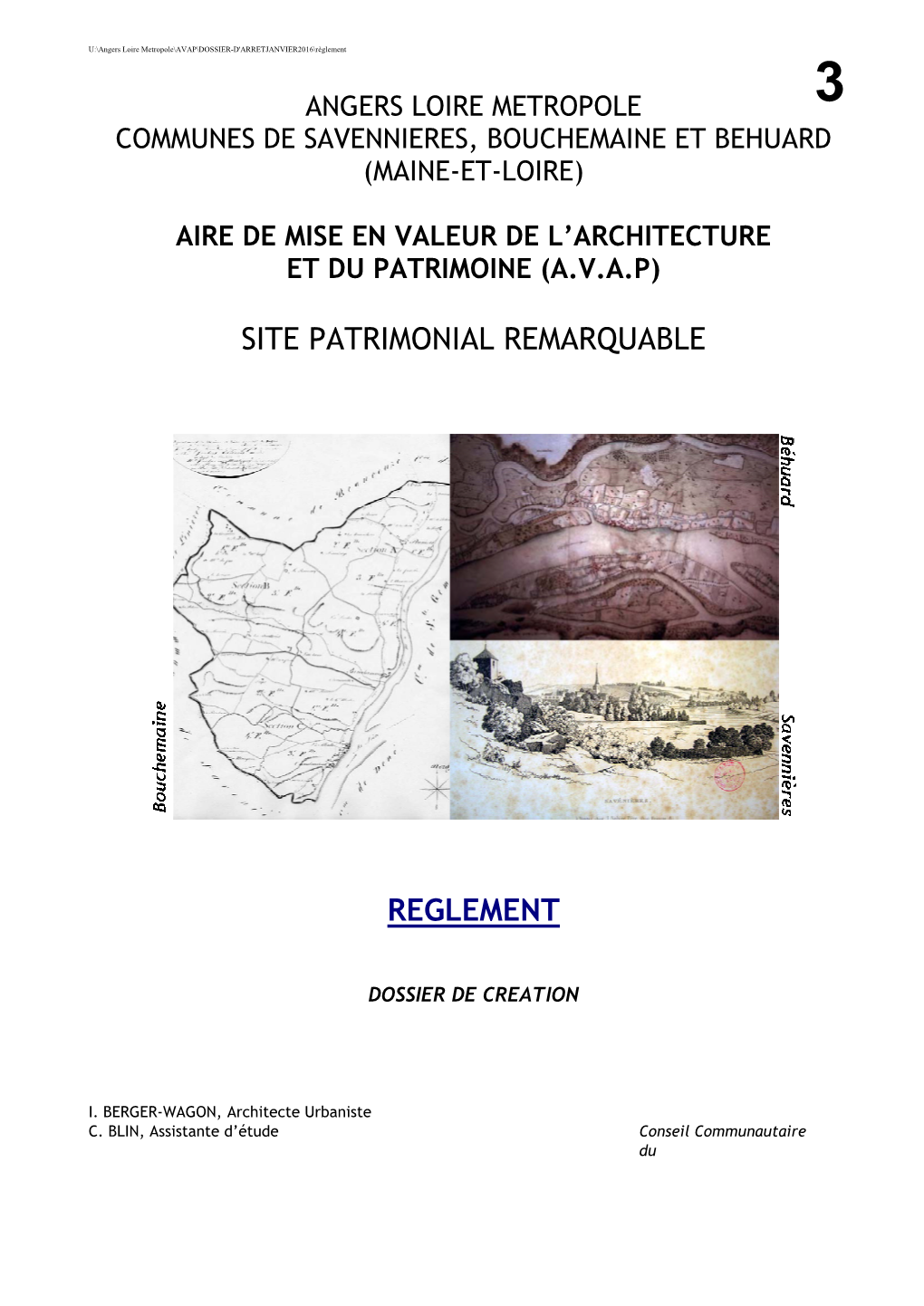 Site Patrimonial Remarquable Reglement