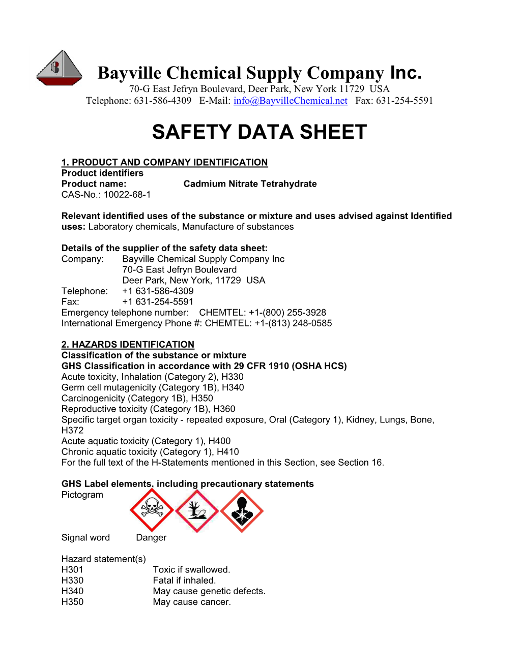 Safety Data Sheet