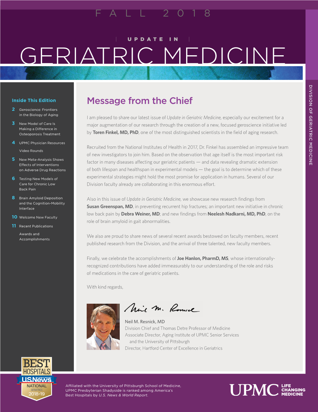 Geriatric Medicine Division of Geriatric Medicine