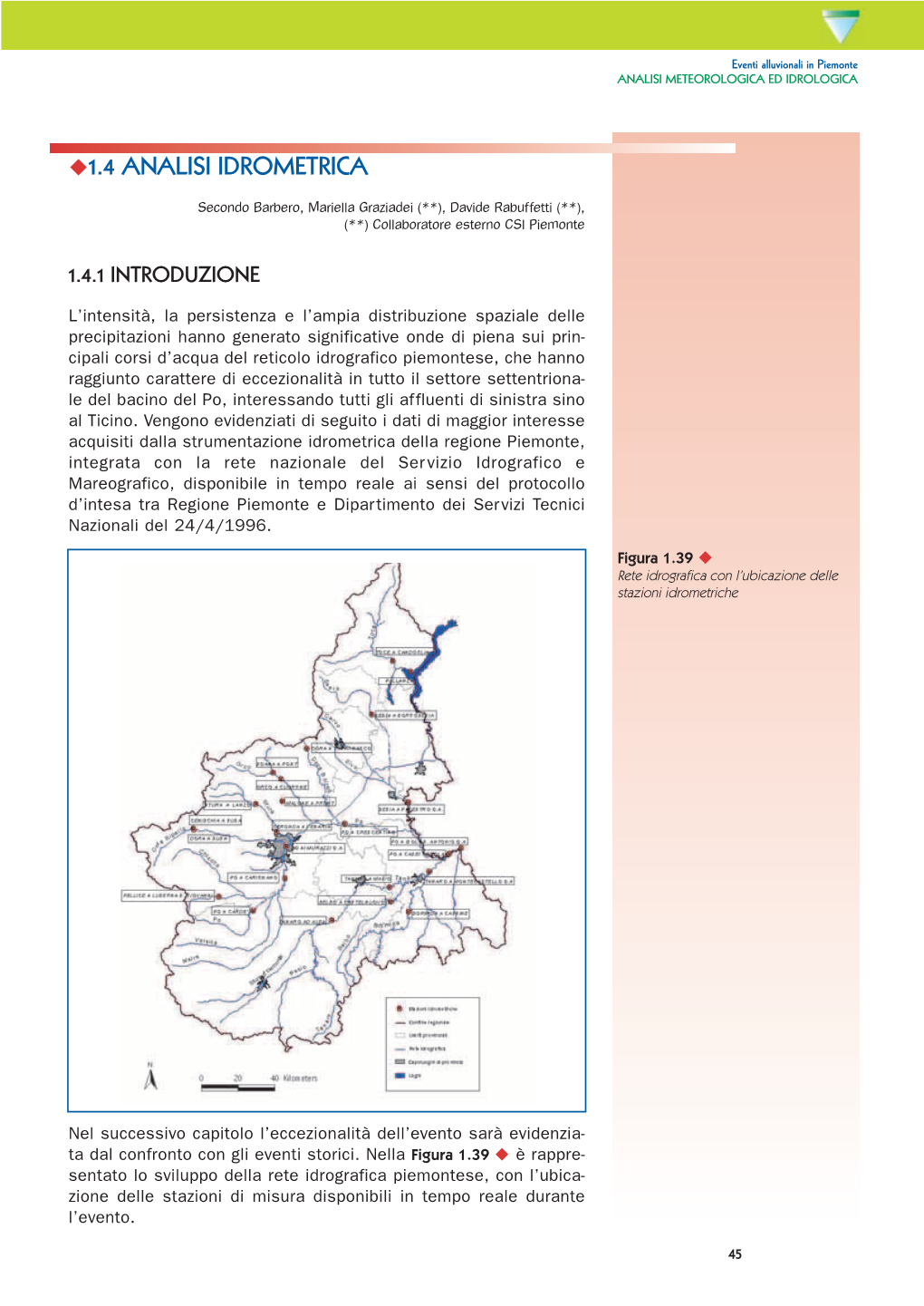 1.4 Analisi Idrometrica