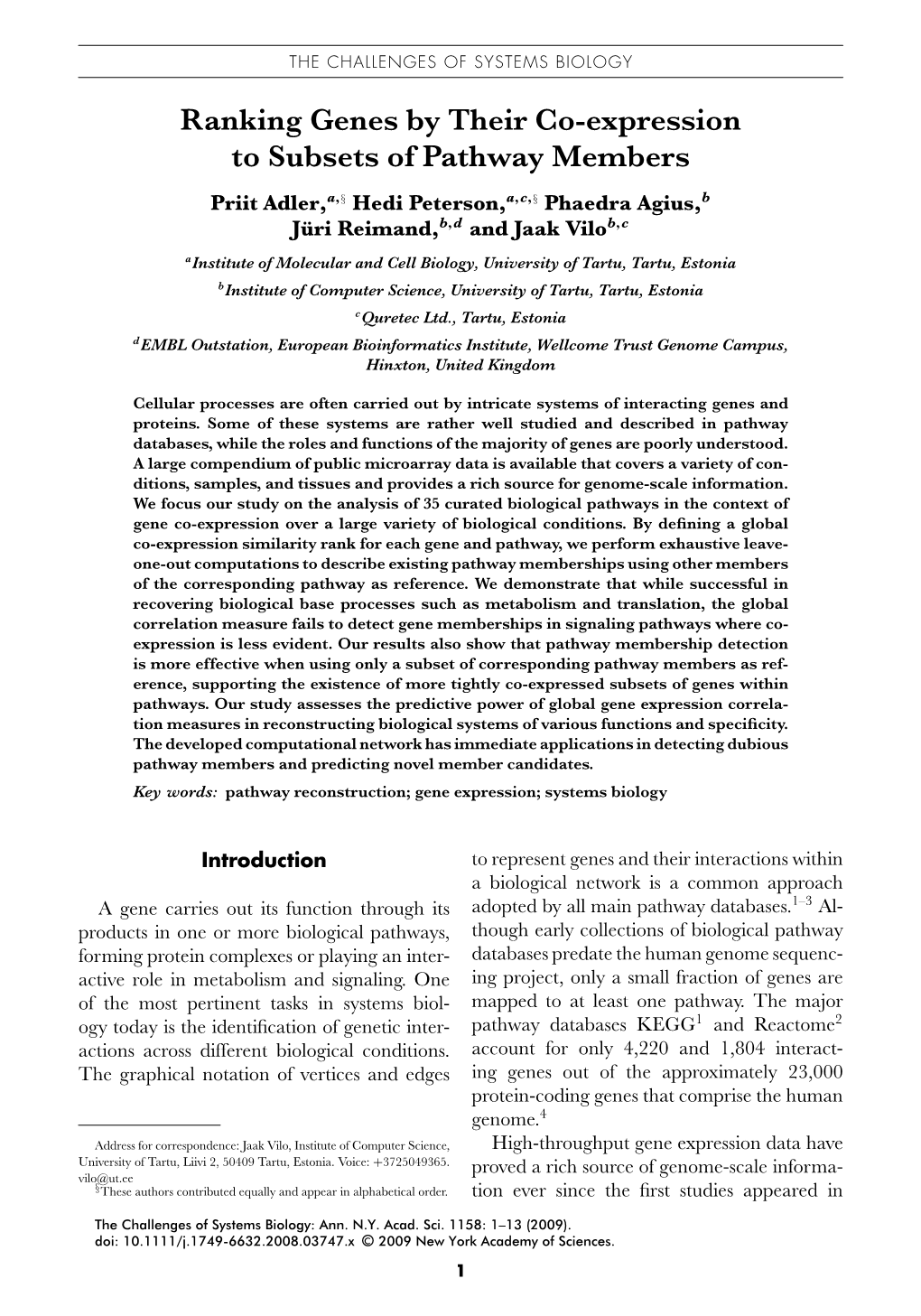 Ranking Genes by Their Co-Expression to Subsets of Pathway Members