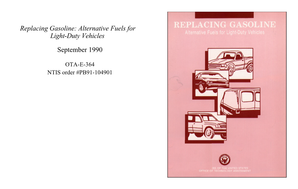 Alternative Fuels for Light-Duty Vehicles