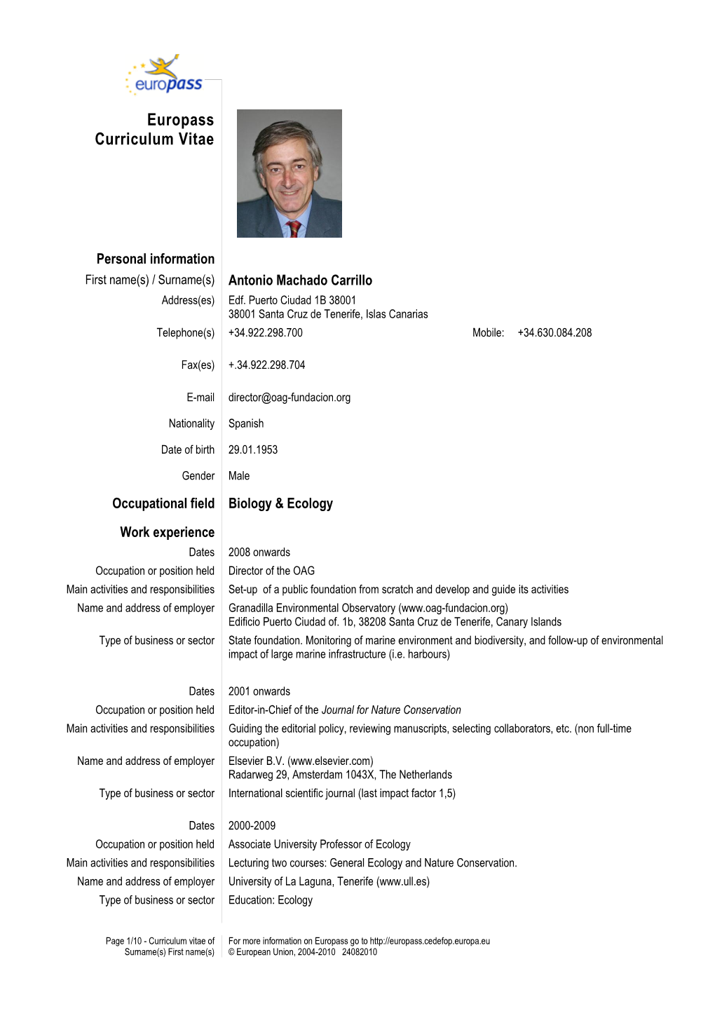 Europass Curriculum Vitae