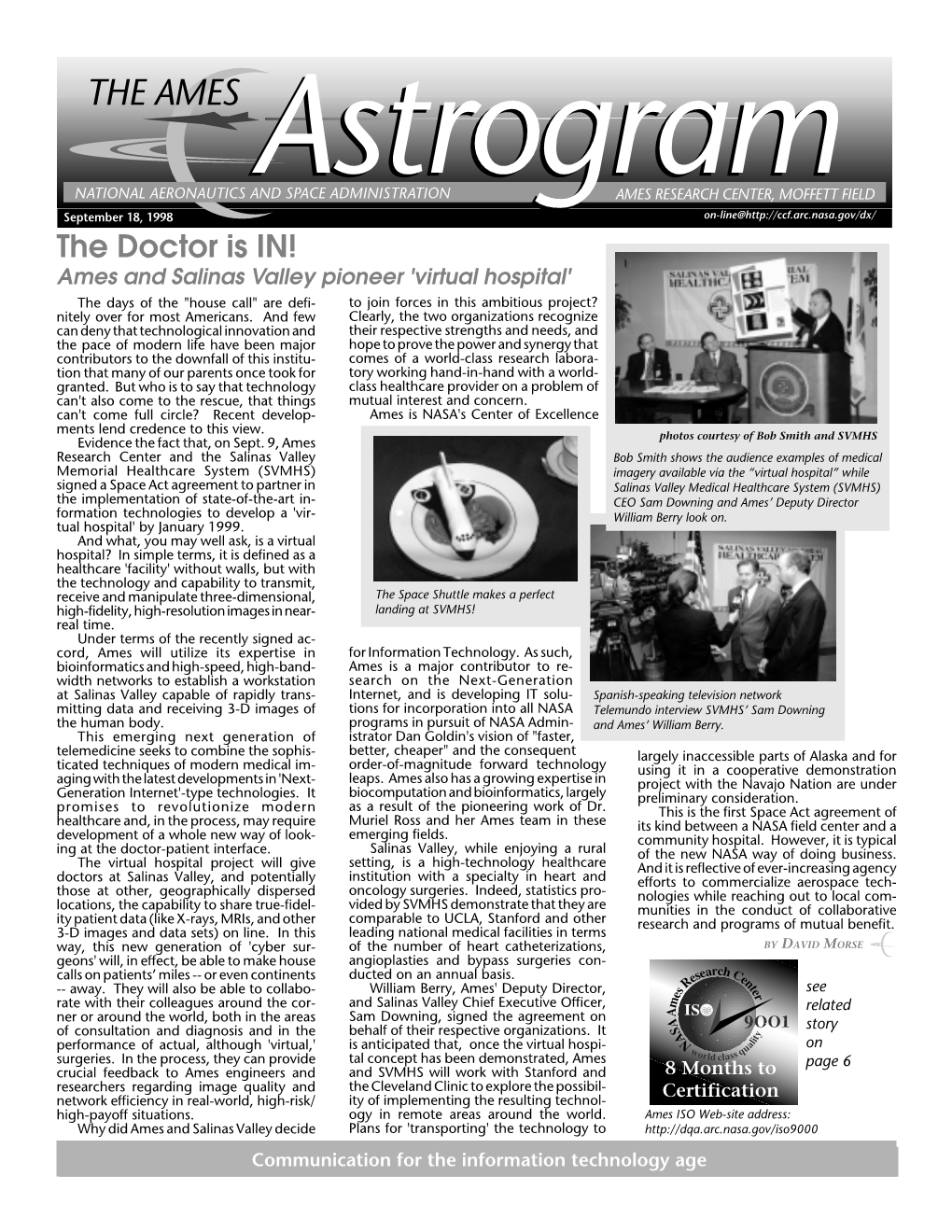 Astrogram Issue 9/18/98