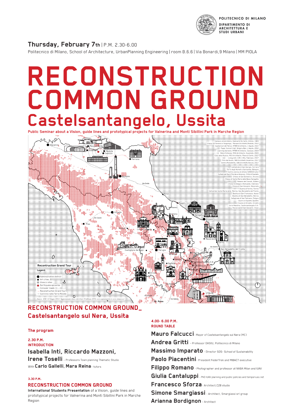 Castelsantangelo, Ussita Public Seminar About a Vision, Guide Lines and Prototypical Projects for Valnerina and Monti Sibillini Park in Marche Region