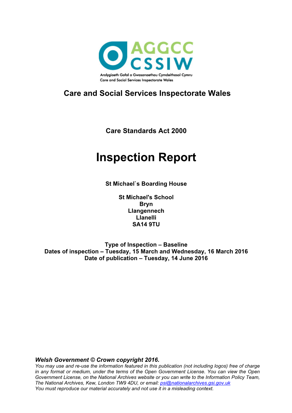 Care and Social Services Inspectorate Wales