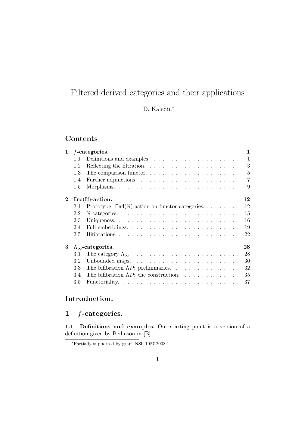 Filtered Derived Categories and Their Applications