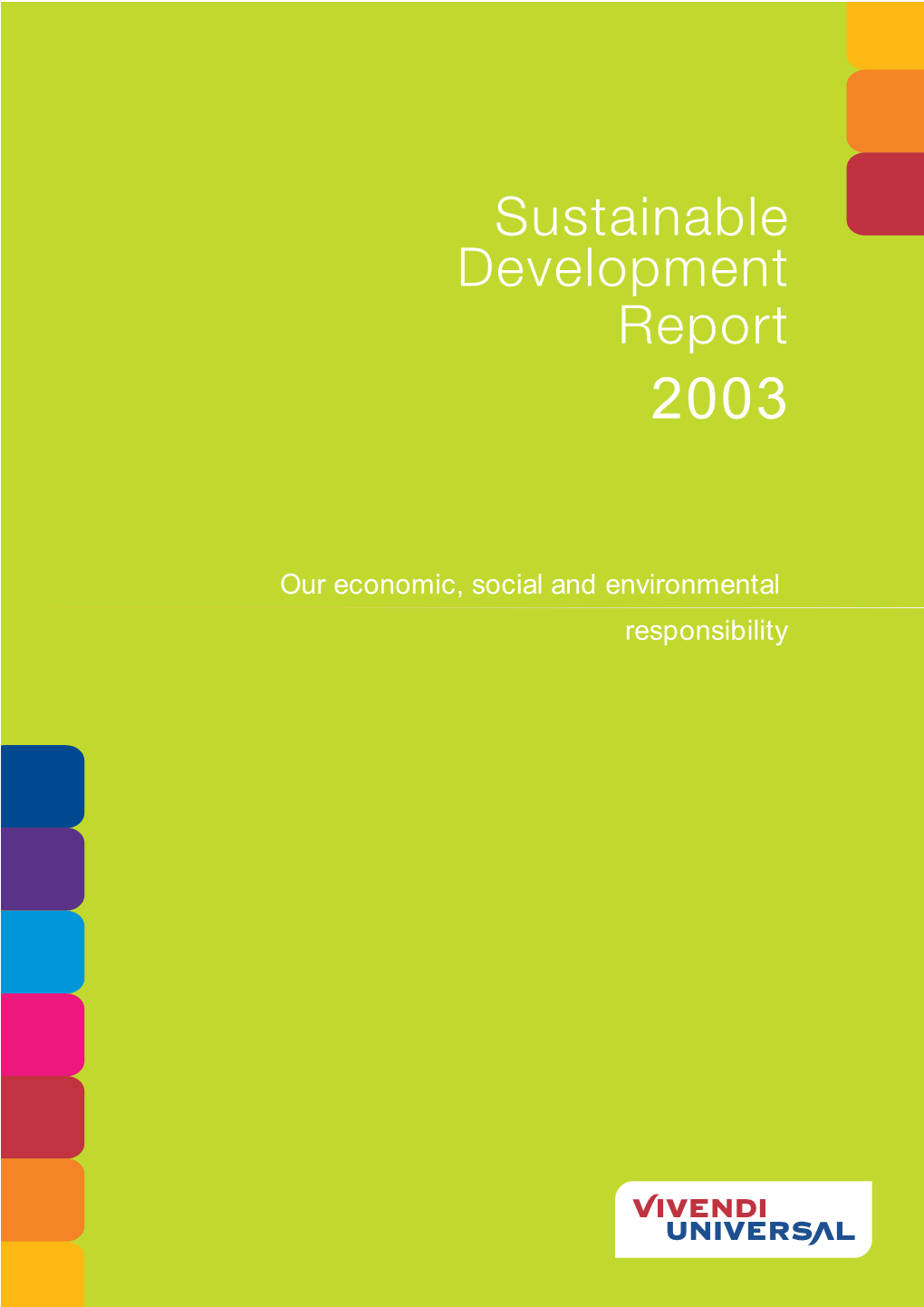 Sustainable Development Report 2003