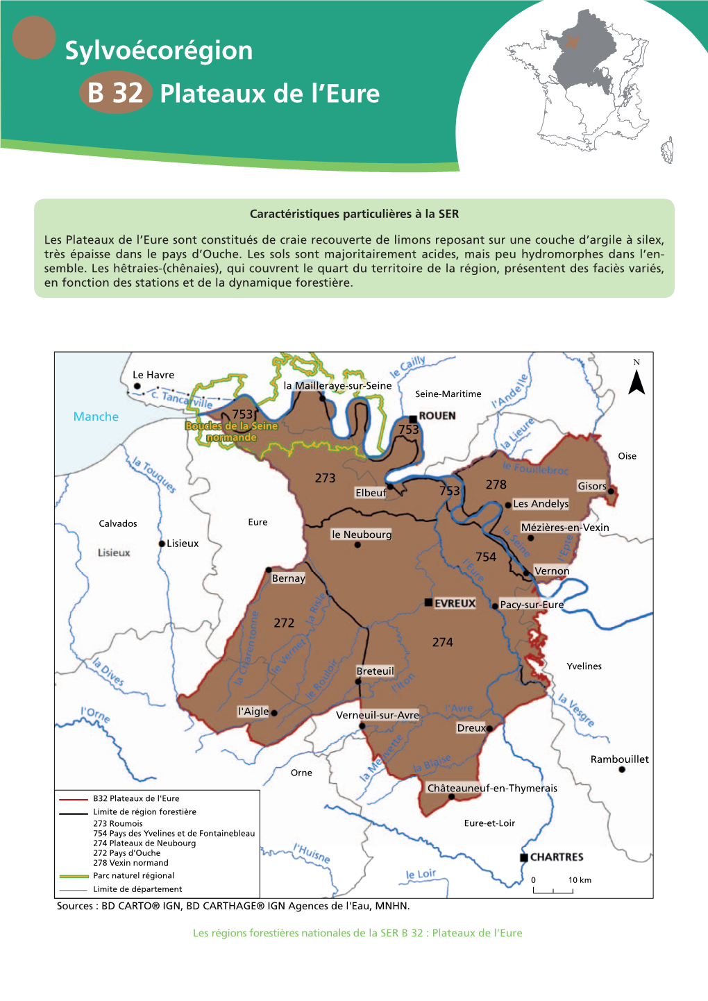 Sylvoécorégion B 32 Plateaux De L'eure