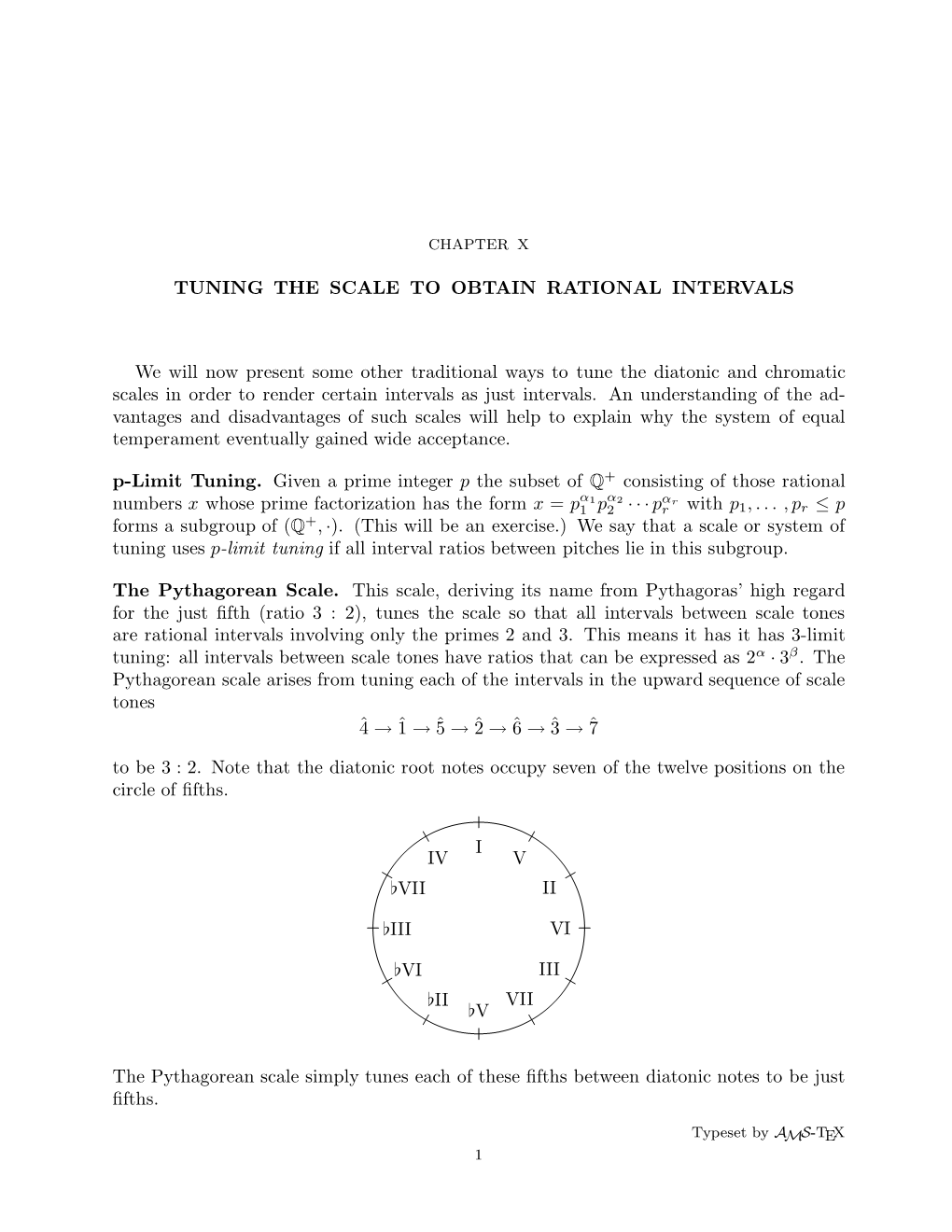 TUNING the SCALE to OBTAIN RATIONAL INTERVALS We Will