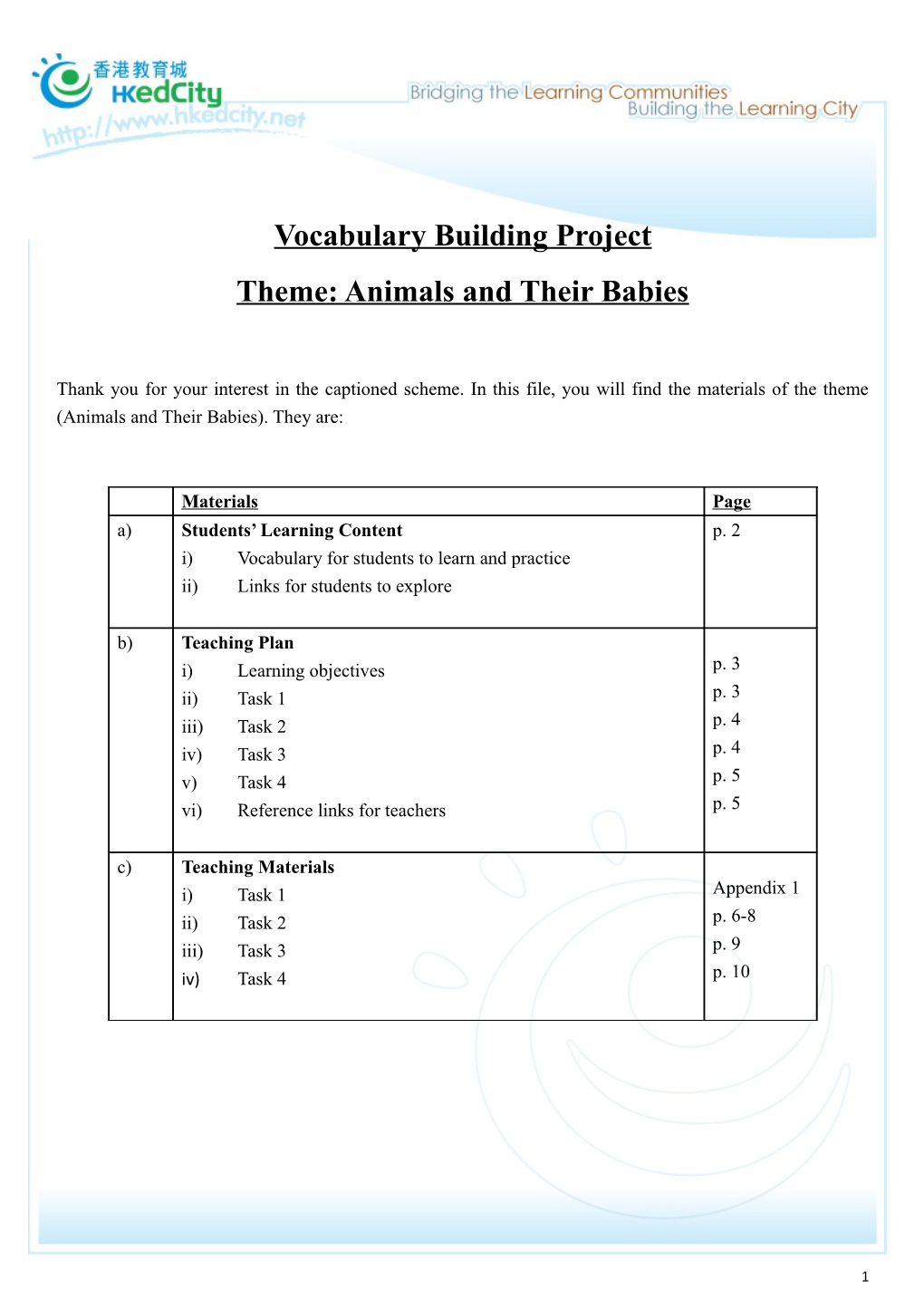 Vocab Building Teaching Resources (Theme 1)