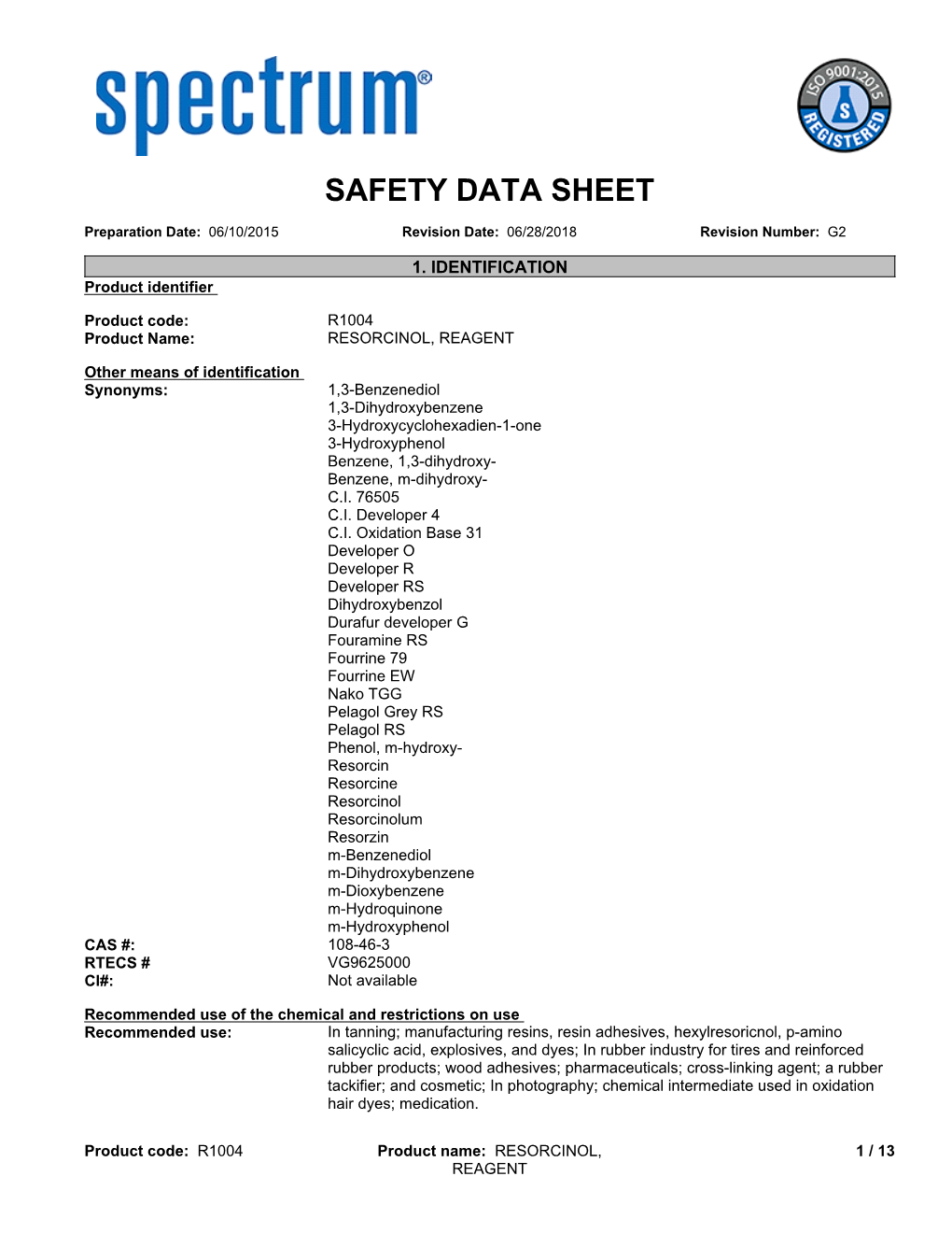 Safety Data Sheet