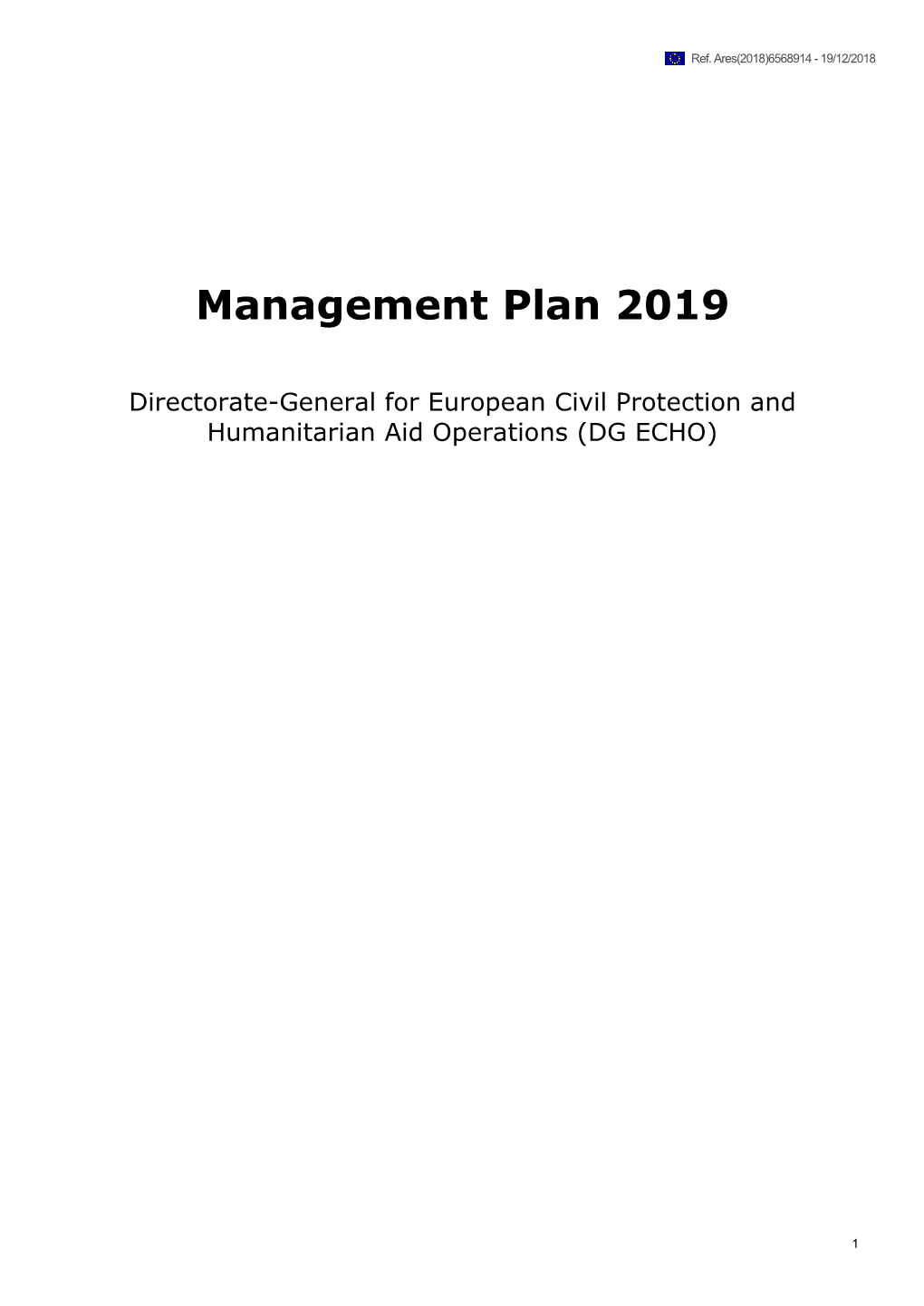 Management Plan 2019