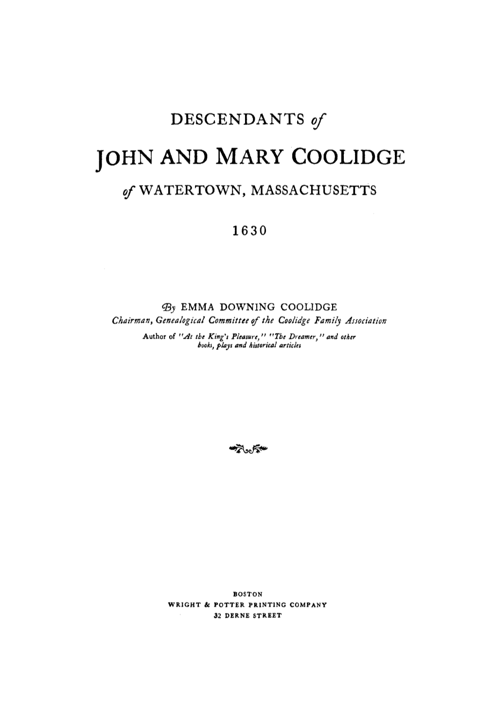 John and Mary Coolidge