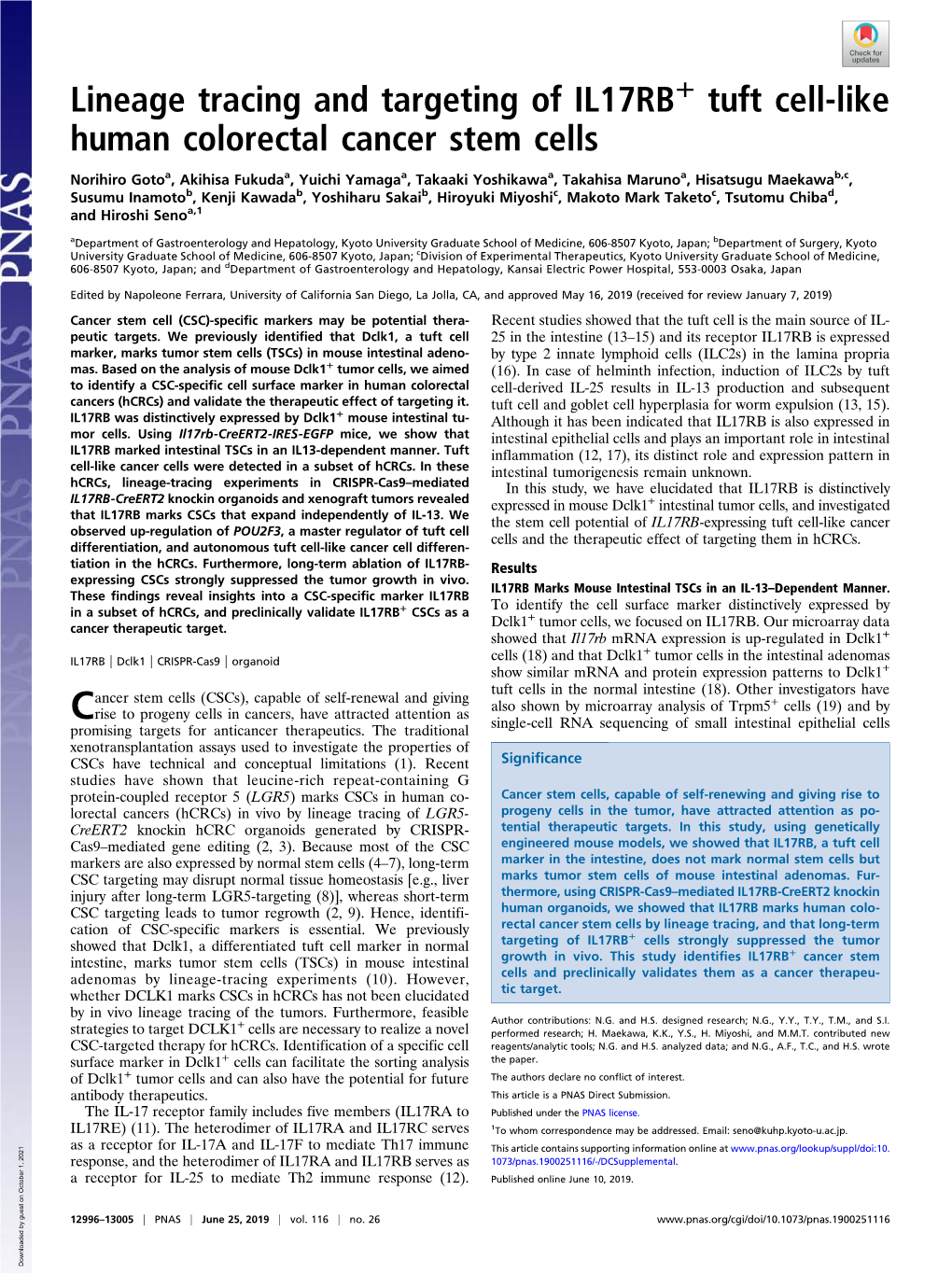 Lineage Tracing and Targeting of IL17RB+ Tuft Cell-Like Human