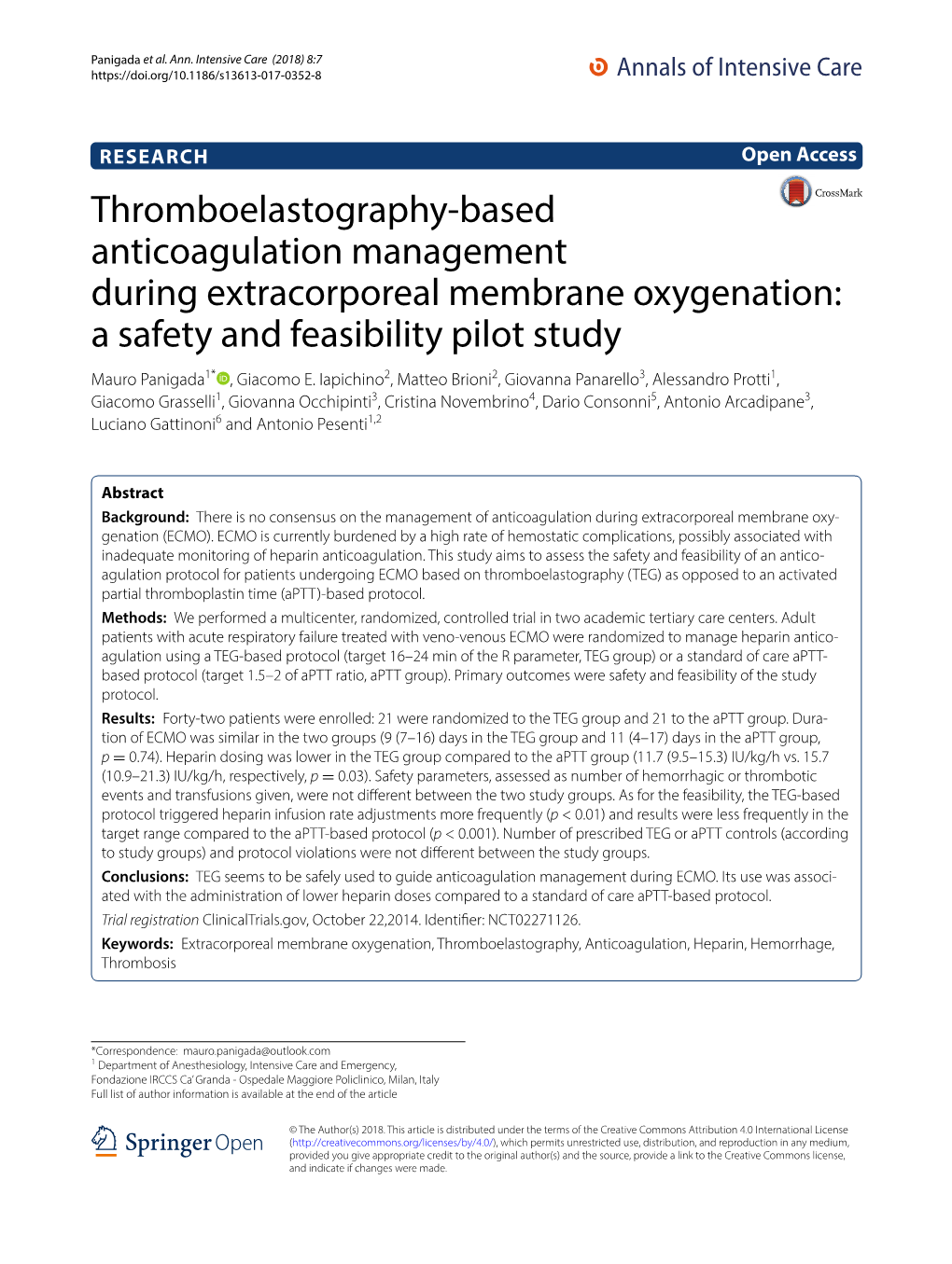 Thromboelastography-Based Anticoagulation