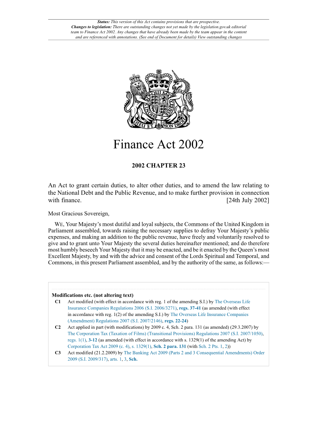 Finance Act 2002