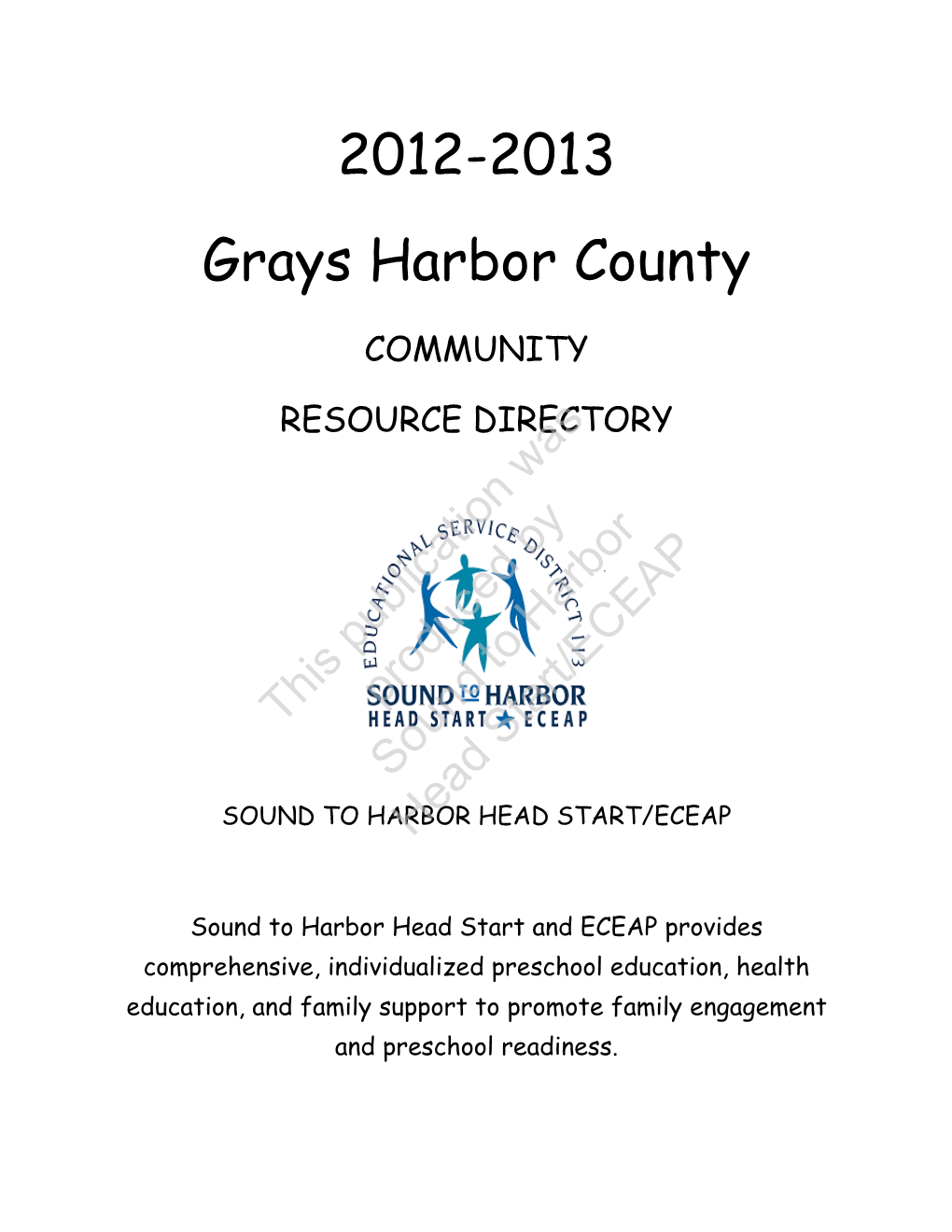 Grays Harbor Community Resource Directory 2012-13.Xlsx