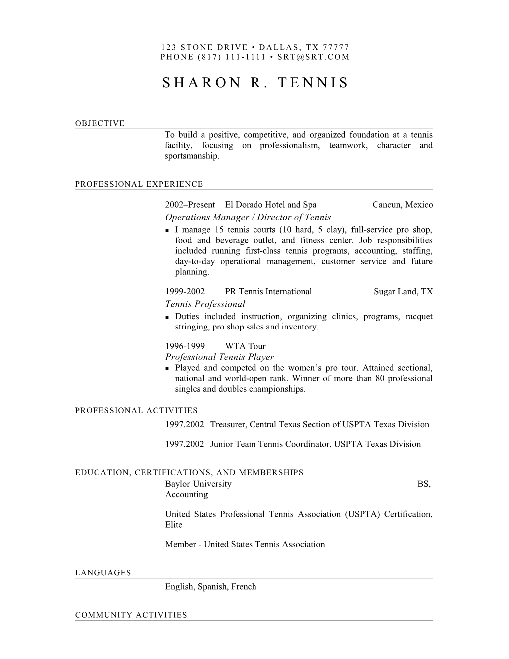 Sharon R. Tennis